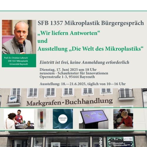 Title of the exhibition "world of microplastic"